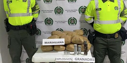 La fiscalía legalizo la incautación de 10 kilos de marihuana y explosivos en el valle del cauca.